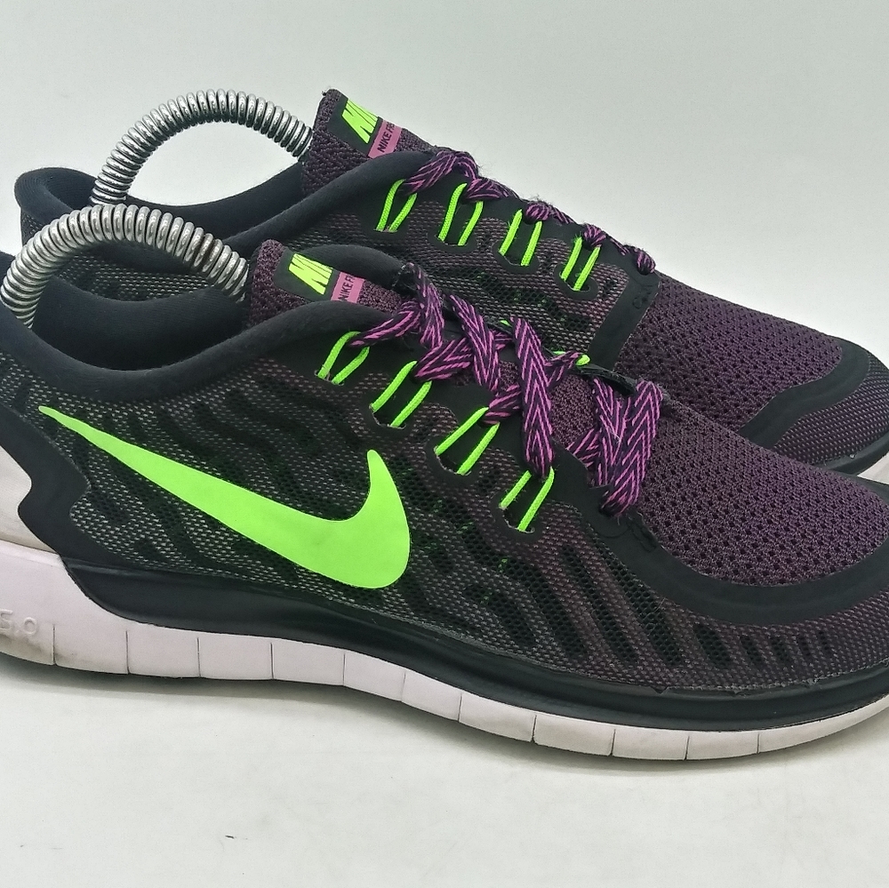 NIKE Womens Free 5.0 Black/Neon Training Shoe US 6